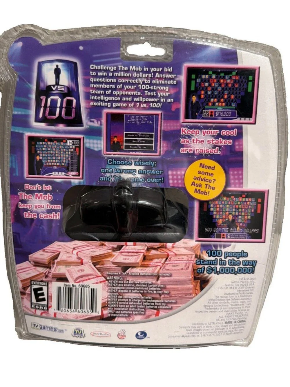 New Factory Sealed 1 vs 100 Plug &Play TV Video Game Jakks Pacific Bob Sagat